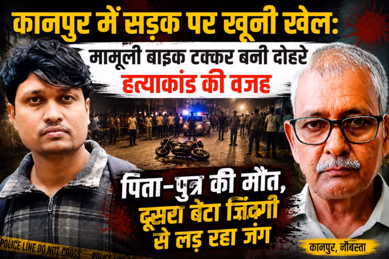 कानपुर में मामूली टक्कर बनी मौत की वजह: सड़क पर हुए खूनी संघर्ष में पिता-पुत्र की दर्दनाक मौत, दूसरा बेटा गंभीर