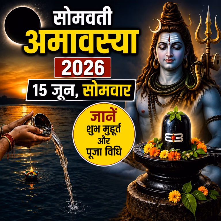 Somvati Amavasya 2026: 15 जून को साल की पहली सोमवती अमावस्या, जानें महत्व, शुभ मुहूर्त और पूजा विधि Somvati Amavasya 2026: 15 जून को साल की पहली सोमवती अमावस्या, जानें महत्व, शुभ मुहूर्त और पूजा विधि