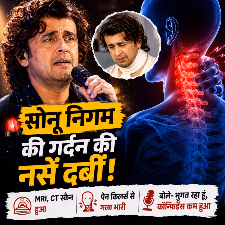 सोनू निगम की गर्दन की नसें दबी, दर्द में भी नहीं छोड़ा मंच: संघर्ष से सुपरस्टार बनने तक की प्रेरणादायक कहानी