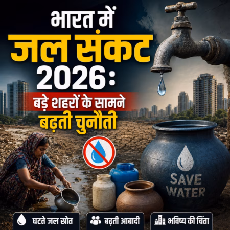 भारत में जल संकट 2026: बड़े शहरों के सामने बढ़ती चुनौती