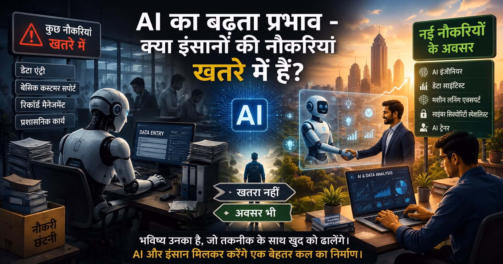 AI का बढ़ता प्रभाव: क्या इंसानों की नौकरियां खतरे में हैं?