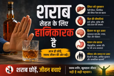 शराब सेहत के लिए हानिकारक है: जानिए इसके शरीर और जीवन पर पड़ने वाले गंभीर प्रभाव