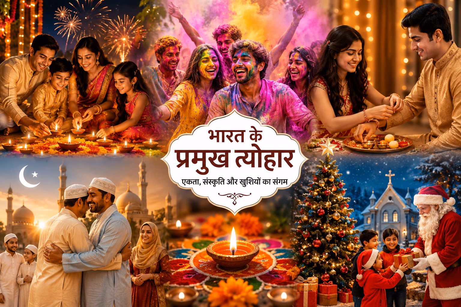 भारत के प्रमुख त्योहार: खुशियों, संस्कृति और परंपराओं का अनमोल संगम