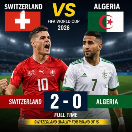 Switzerland vs Algeria Match Report: स्विट्जरलैंड ने शानदार प्रदर्शन से अल्जीरिया को 2-0 से हराया