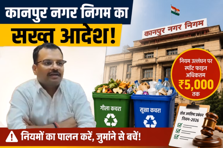 कानपुर नगर निगम हुआ सख़्त अब होटल, स्कूल, अस्पताल और बड़े संस्थानों पर नगर निगम की सख्ती, नियम तोड़े तो लगेगा भारी जुर्माना