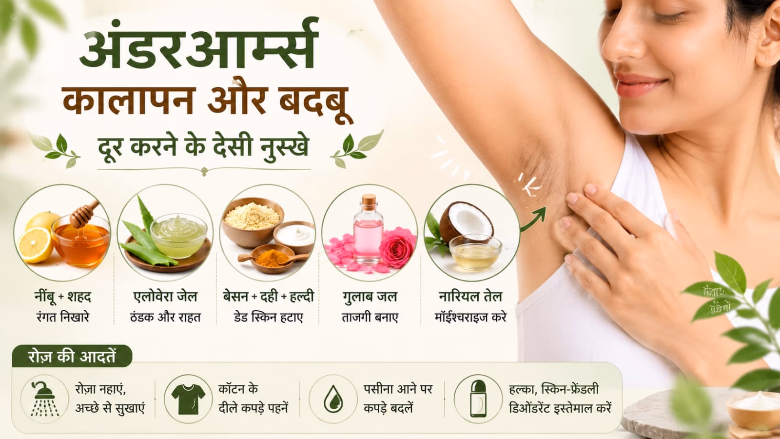 अब नहीं छिपाने पड़ेंगे अंडरआर्म्स! महंगे प्रोडक्ट्स छोड़ अपनाएं ये देसी नुस्खे