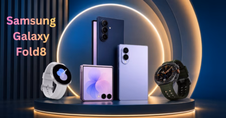 Samsung Galaxy Fold8, Flip8 और Fold Ultra की डिटेल्स और तस्वीरें लॉन्च से पहले ही हुईं लीक Samsung Galaxy Fold8, Flip8 and Fold Ultra foldable smartphones shown in a premium concept render.