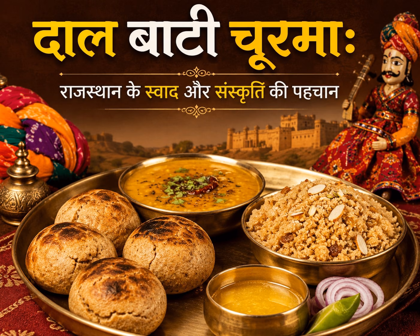 दाल बाटी चूरमा: राजस्थान के स्वाद और संस्कृति की पहचान