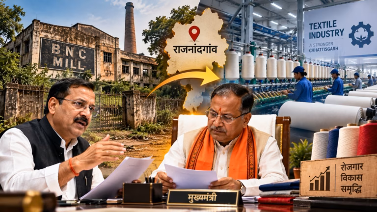 राजनांदगांव में बीएनसी मिल की जमीन पर खुले टेक्सटाइल उद्योग, अशोक चौधरी ने सीएम साय से की मांग राजनांदगांव में बीएनसी मिल परिसर में टेक्सटाइल उद्योग की मांग