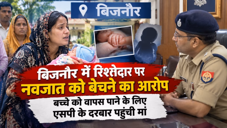 बिजनौर में नवजात को बेचने का आरोप : बिजनौर में रिश्तेदार पर नवजात बच्चे को बेचने का आरोप